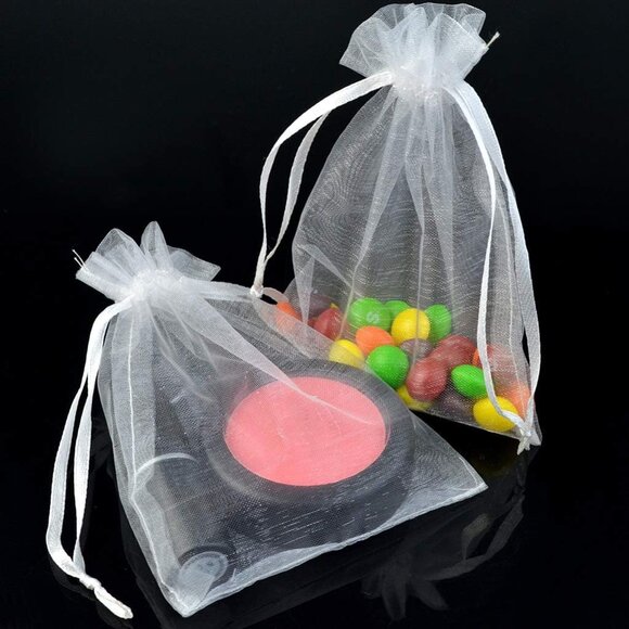 50pcs Organza Bags-Mix Color 3.54''x4.33''9x11cm Satin Drawstring Organza Pouch - Picture 6 of 7